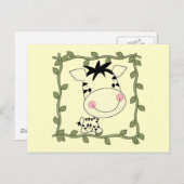 ベビーのシマウマのTシャツおよびギフト ポストカード (正面/裏面)