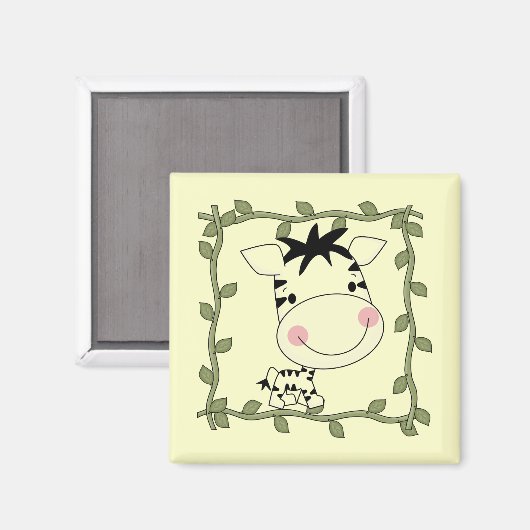 ベビーのシマウマのTシャツおよびギフト マグネット (正面/裏面)