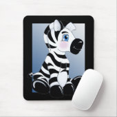 ベビーのシマウマを縞で飾ります マウスパッド (マウス)