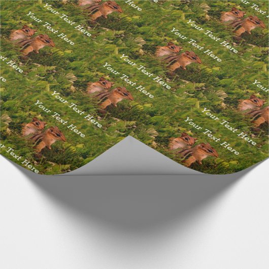 ベビーのシマリス動物の芸術 ラッピングペーパー (角)