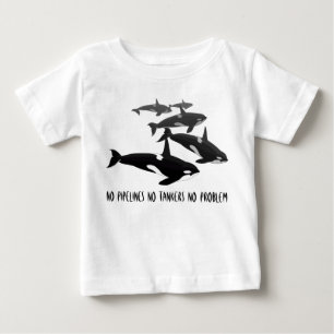 ベビーのシャチのTシャツのパーソナライズなシャチのクジラのワイシャツ ベビーTシャツ