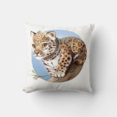 ベビーのジャガーのカブスのかわいいイラストレーション-枕 クッション (正面)