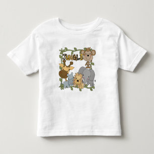 ベビーのジャングル動物のTシャツおよびギフト トドラーTシャツ