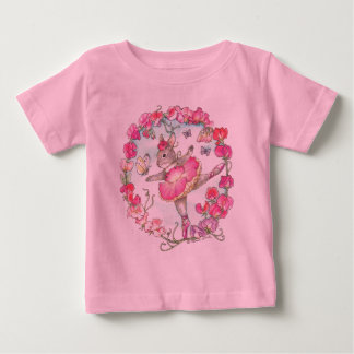 ベビーのスイートピーのTシャツ ベビーTシャツ