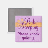 ベビーのスリーピングフロントドアサイン マグネット (正面/裏面)