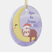 ベビーのスロースとムーンの初めてのクリスマス セラミックオーナメント (右)