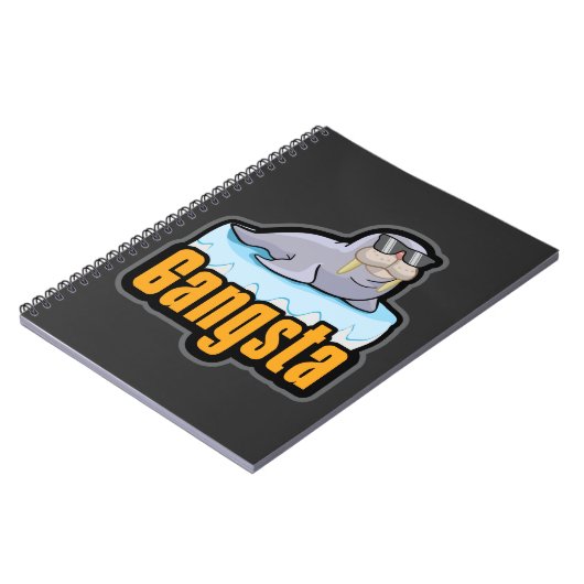 ベビーのセイウチのギフトの海洋動物の動物園の北極おもしろい ノートブック (左側)