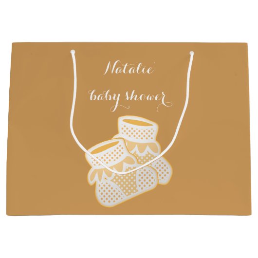 ベビーのソックス-ヒマワリ ラージペーパーバッグ (正面)