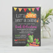 ベビーのタコ-黒板ベビーシャワー 招待状 (スタンド正面)