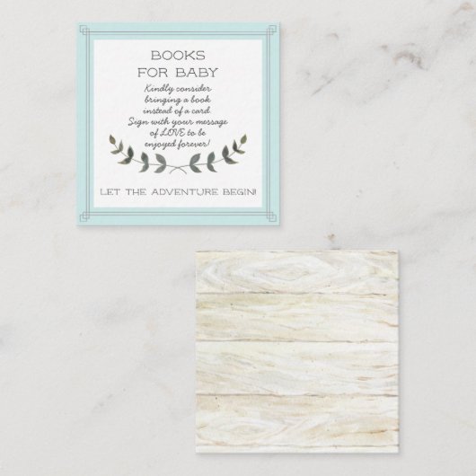 ベビーのチケットの農場の農家のモダンのシンプルのための本 スクエア名刺 (正面/裏面)