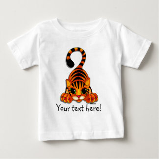 ベビーのティー- Tiggyトラ ベビーTシャツ