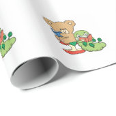 ベビーのテディー・ベアおよび本の虫は本を読みました ラッピングペーパー (ロールコーナー)