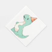 ベビーのディーノマイト!キュート恐竜誕生日Tレックス スタンダードランチョンナプキン (角)