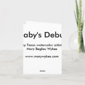 ベビーのデビューのメッセージカード カード (裏面)