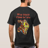 ベビーのドラゴンのクリスマスの人のTシャツ Tシャツ (裏面)