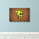 ベビーのドラゴン キャンバスプリント (インサイチュ (ウッドフロア))