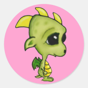 ベビーのドラゴン ラウンドシール