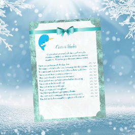 ベビーのナラルまたはベビーシャワーゲームの下 招待状