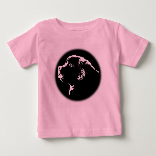 ベビーのニューファンドランド犬Tシャツの幼児用ドッグシャツ ベビーTシャツ (正面)