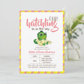 ベビーのハッチリングが道中かわいいピンク 招待状 (スタンド正面)