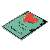 ベビーのハートのノート ノートブック (左側)