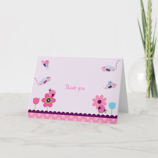 ベビーのバグありがとうノートカード サンキューカード (正面)