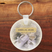 ベビーのバプテスマ中立、カスタム、パーソナライズ、アメリ キーホルダー (正面)
