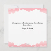 ベビーのバレンタインデーの最初のカード シーズンカード (裏面)