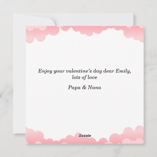 ベビーのバレンタインデーの最初のカード シーズンカード (裏面)