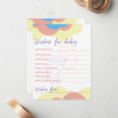 ベビーのパステルウィッシュ | 男女兼用記念品 ノートカード (正面/裏面インサイチュ)