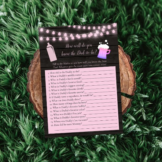 ベビーのパパを知っているピンクを醸造す最高のる 招待状