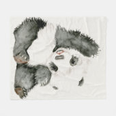 ベビーのパンダかわいい及び毛皮で覆われた| フリースブランケット (正面(横))