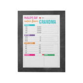 ベビーのパーソナライズされたデイシッターのメモ ノートパッド (回転)