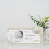 ベビーのパーソナライズされた写真カード 案内状 (スタンド正面)