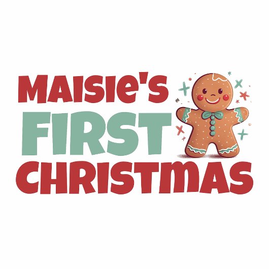 ベビーのパーソナライズされた初めてのクリスマス ベビーボディスーツ