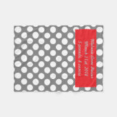 ベビーのパーソナライズな水玉模様のフリースブランケット フリースブランケット (正面(横))