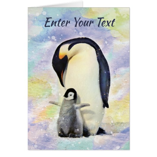 ベビーのヒック水彩付きエンペペンギン (正面)