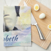 ベビーのヒック水彩付きエンペペンギン キッチンタオル (四つ折り)