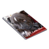 ベビーのピットブルの子犬 ノートブック (右側)