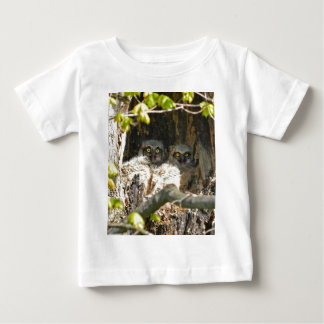 ベビーのフクロウ ベビーTシャツ