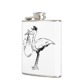 ベビーのフラスコを握っているこうのとり フラスク (左)