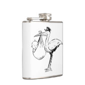 ベビーのフラスコを握っているこうのとり フラスク (右)