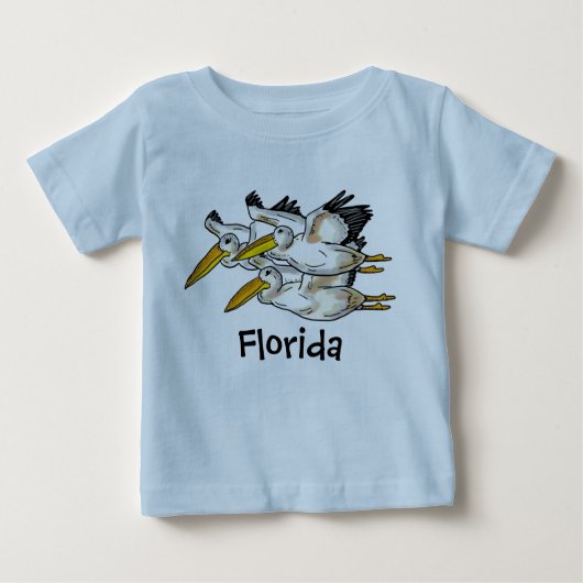 ベビーのフロリダのペリカンのワイシャツ ベビーTシャツ (正面)