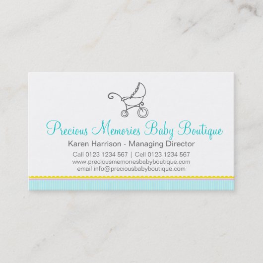 ベビーのブティックのベビーの店の名刺 名刺 (正面)