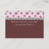 ベビーのブティックの店の魅力的な名刺 名刺 (裏面)