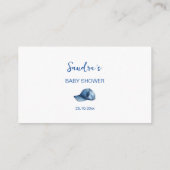 ベビーのブルージーンズの赤ちゃんシャワーブック エンクロージャーカード (裏面)