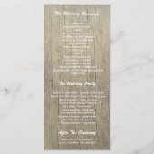 ベビーのブレスメイソンのjar素朴な結婚式プログラム プログラム (裏面)