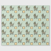 ベビーのブロックベビーカーのラッピング紙 ラッピングペーパー (フラット)