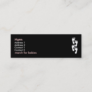 ベビーのプロフィールカードピンクか女の子のために行進して下さい スキニー名刺