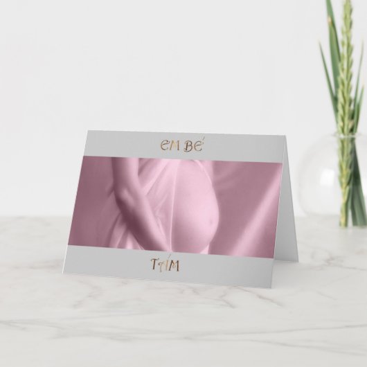 ベビーのベトナム語を期待するベビーシャワーの招待 招待状 (正面)